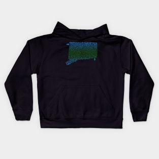 Connecticut State Outline Maze & Labyrinth Kids Hoodie